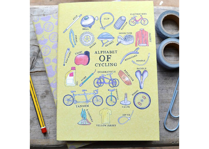 cycling notebook gift