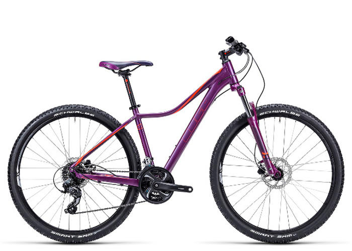 cube mtb mountain bike purple full suspension