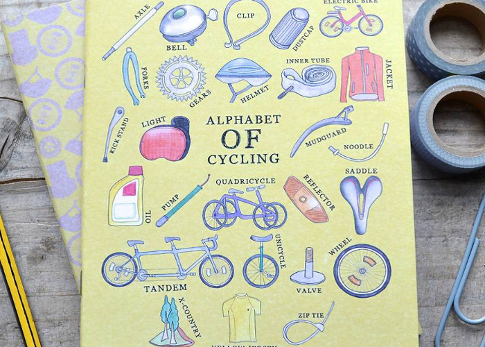 cycling notebook gift