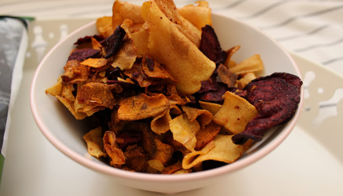 healthy food nutrition content vegetable crisps