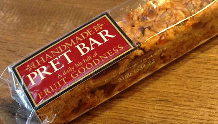 healthy food nutrition content pret bar