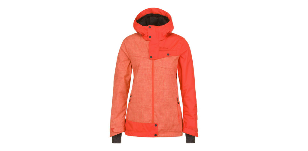 o'neill queue jacket orange snowboard jacket women