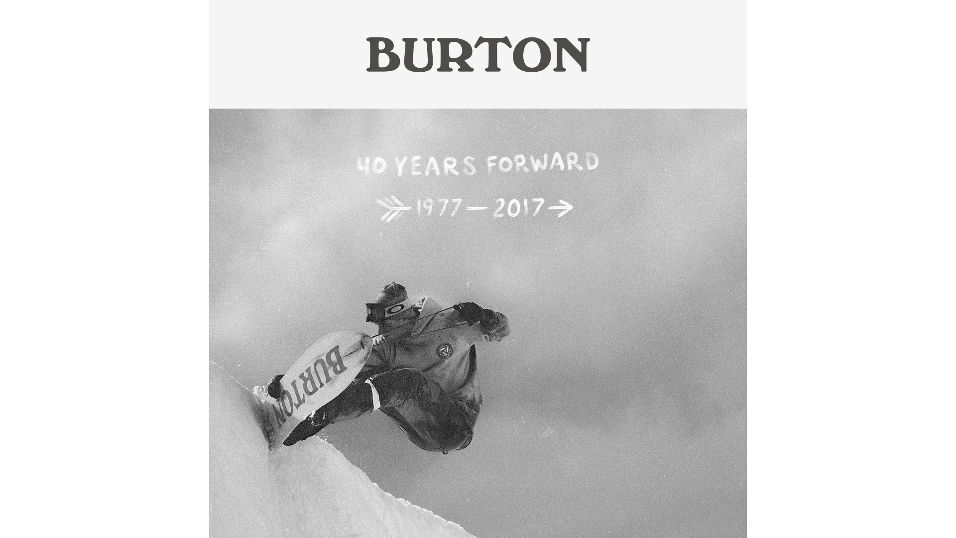 Burton Snowboards 40 Years Forward Whitelines Sn