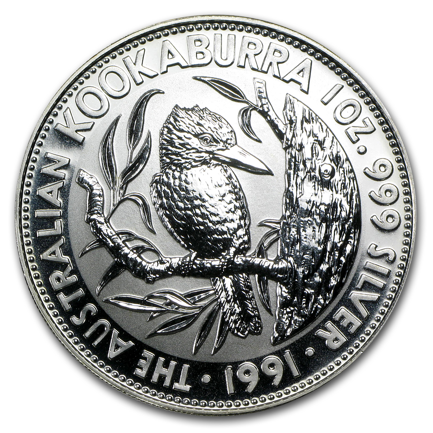 1991 Australia 1 oz Silver Kookaburra BU