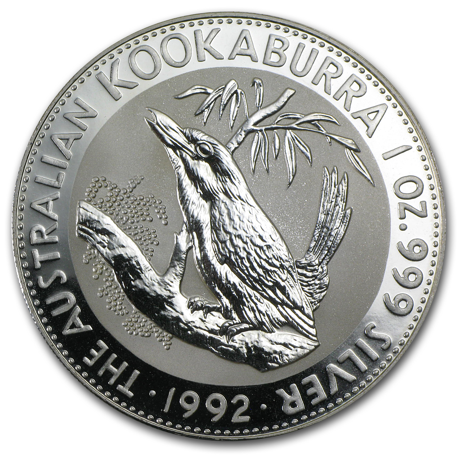 1992 Australia 1 oz Silver Kookaburra BU