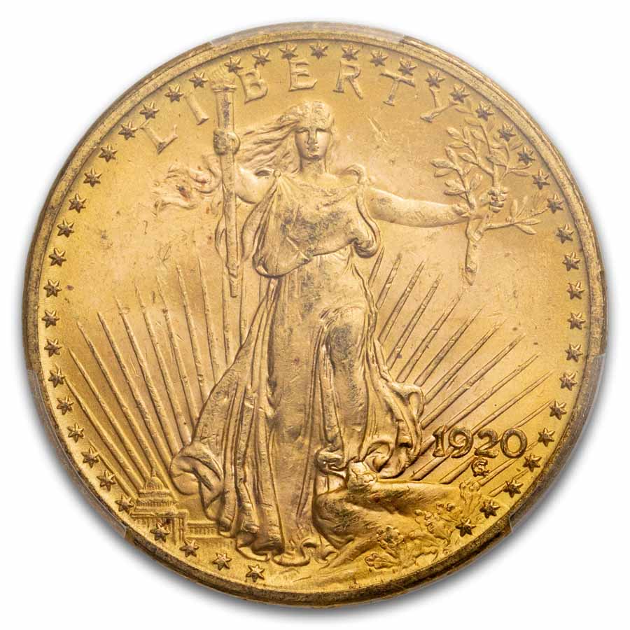 1920 $20 St Gaudens Gold Double Eagle MS-63 PCGS