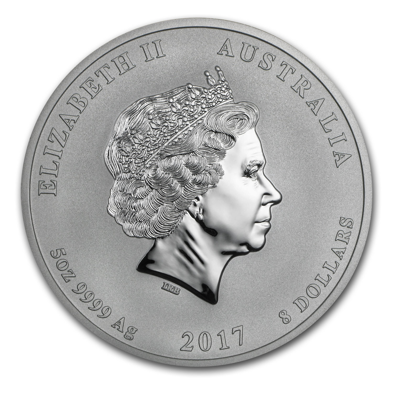2017 Australia 5 oz Silver Lunar Rooster BU
