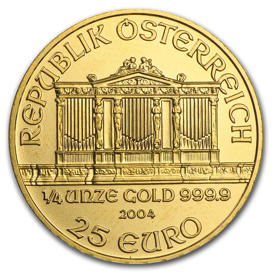 2004 Austria 1/4 oz Gold Philharmonic BU