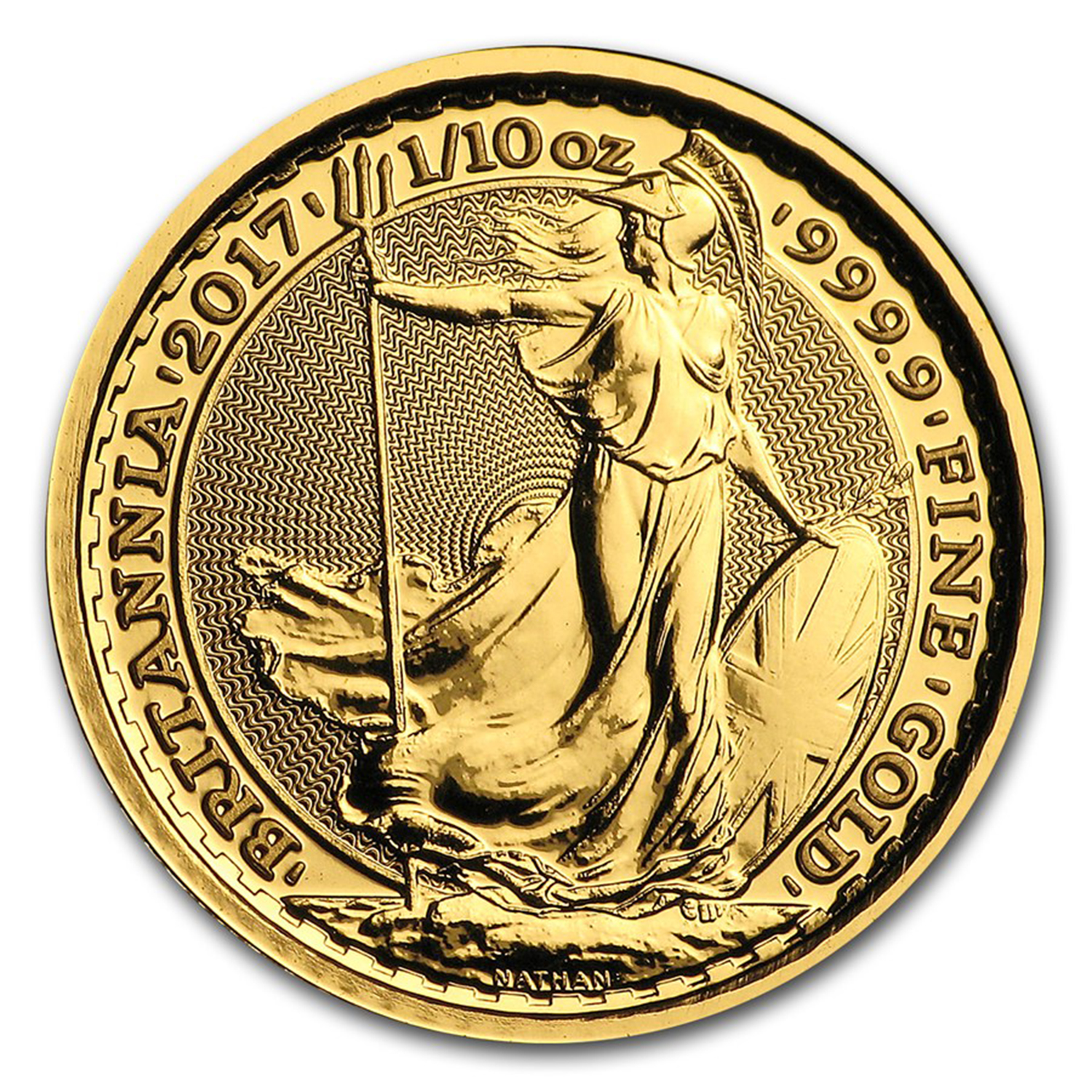 2017 Great Britain Gold 1/10 oz Britannia BU