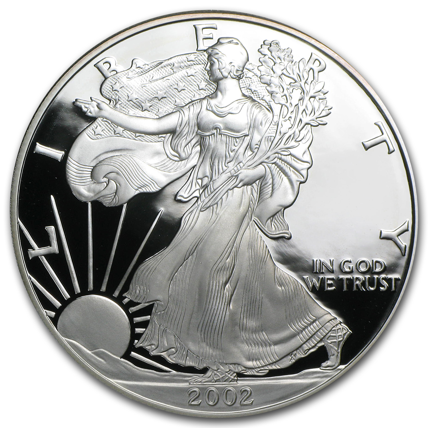 2002-W 1 oz Proof American Silver Eagle (w/Box & COA)