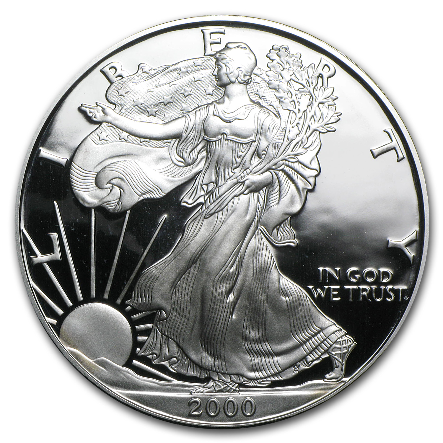 2000-P 1 oz Proof American Silver Eagle (w/Box & COA)