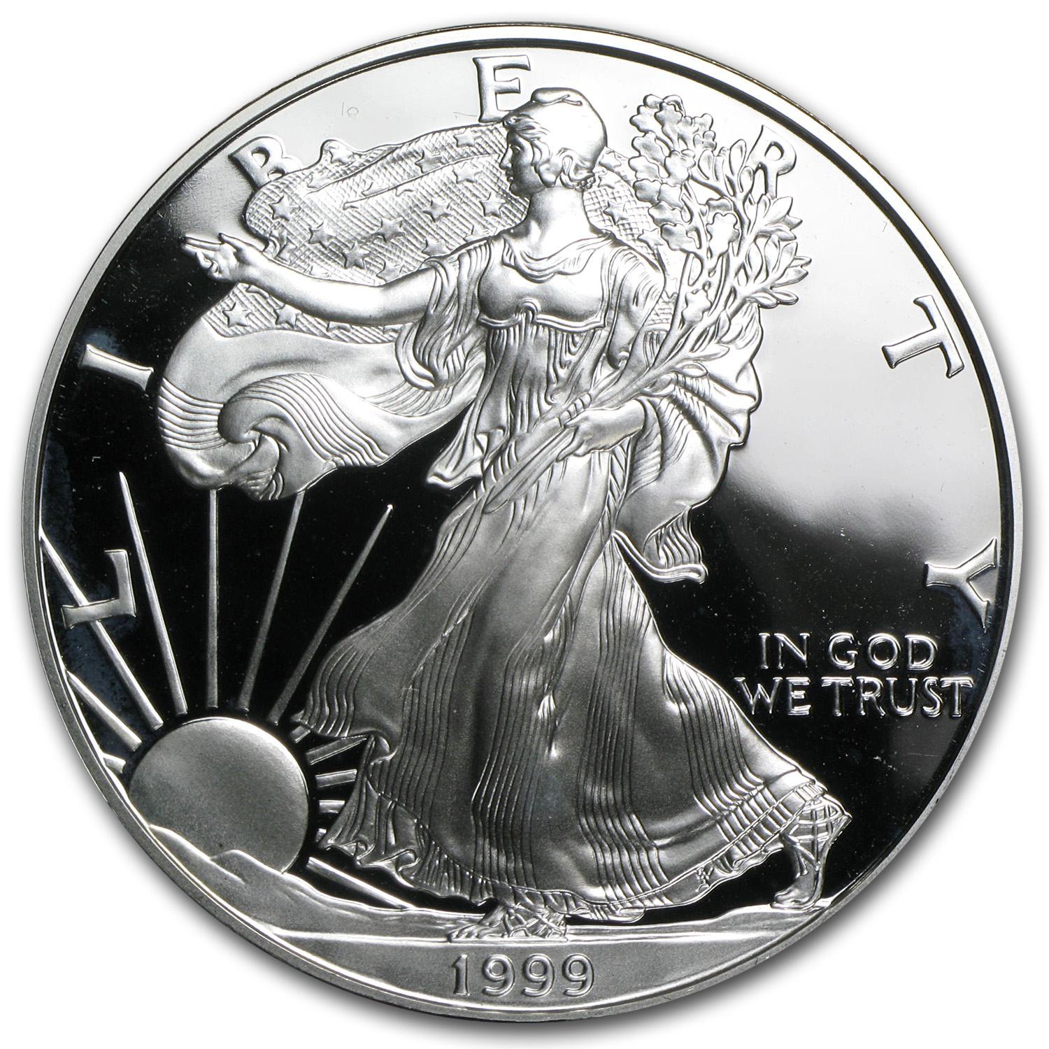 1999-P 1 oz Proof American Silver Eagle (w/Box & COA)