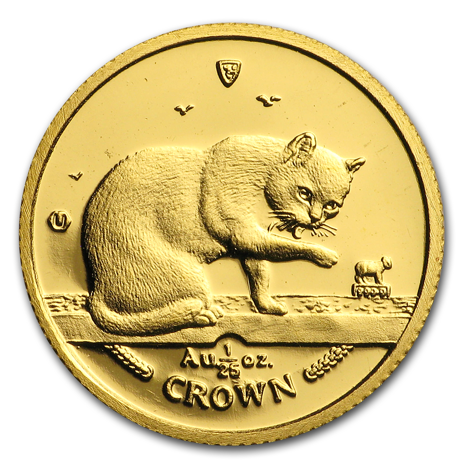 1999 Isle of Man 1/25 oz Gold British Blue Cat