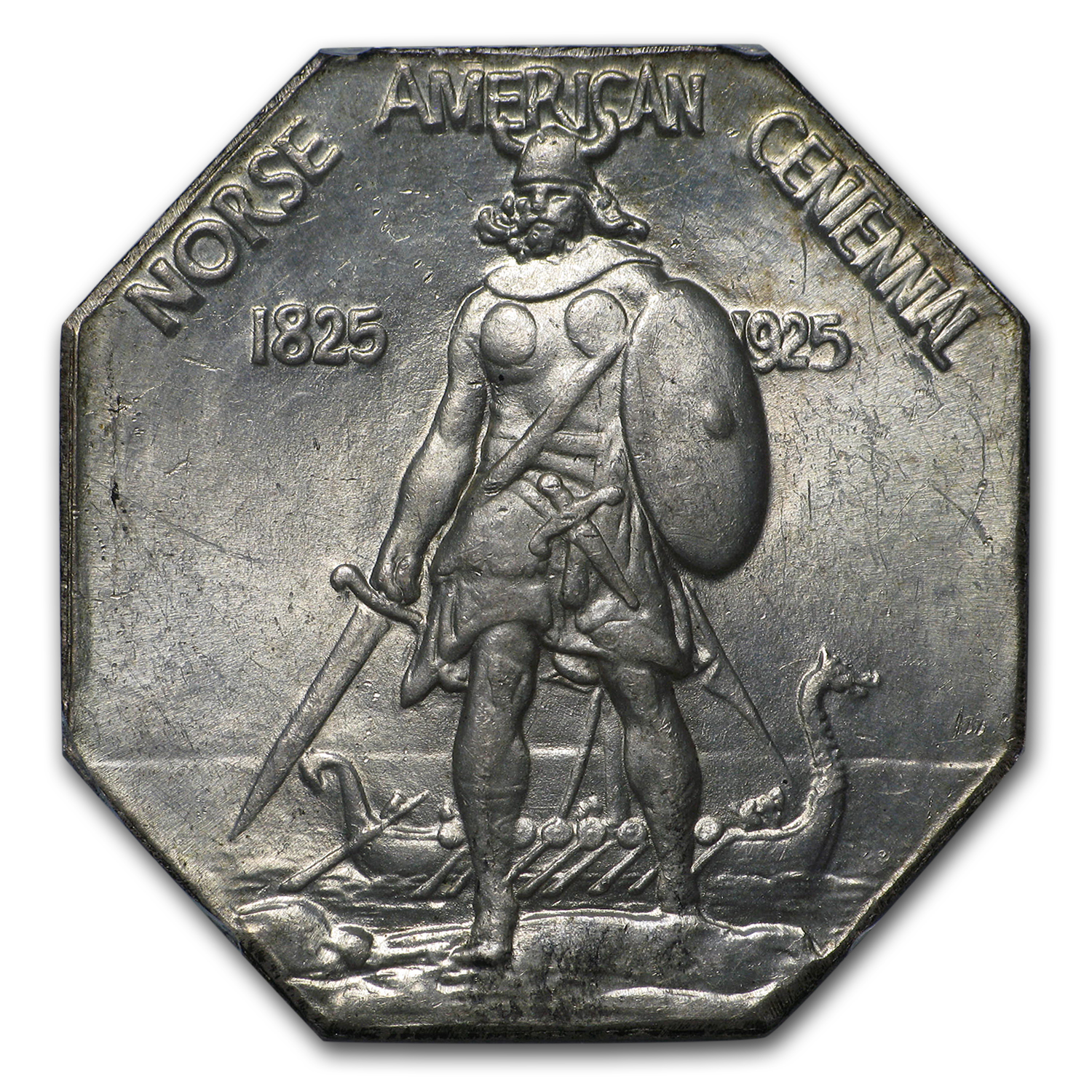 1925 Norse-American Silver Medal MS-63 PCGS (Thick Planchet)