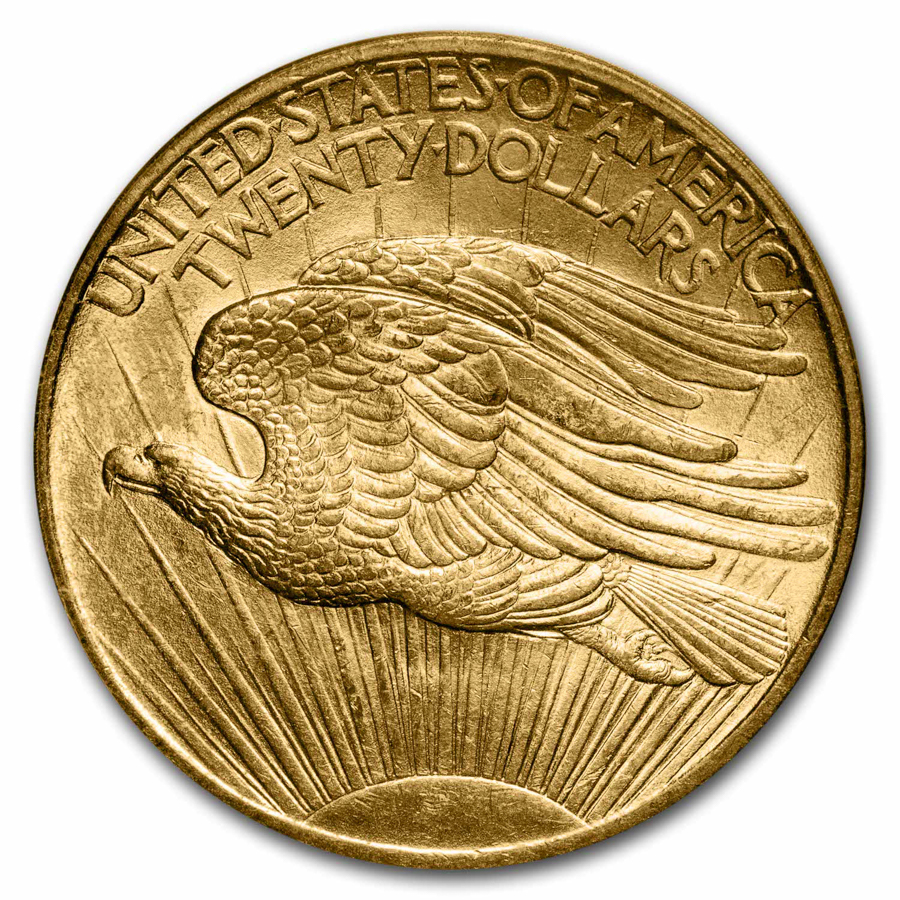 1908 $20 St Gaudens Gold Double Eagle No Motto MS-65 PCGS