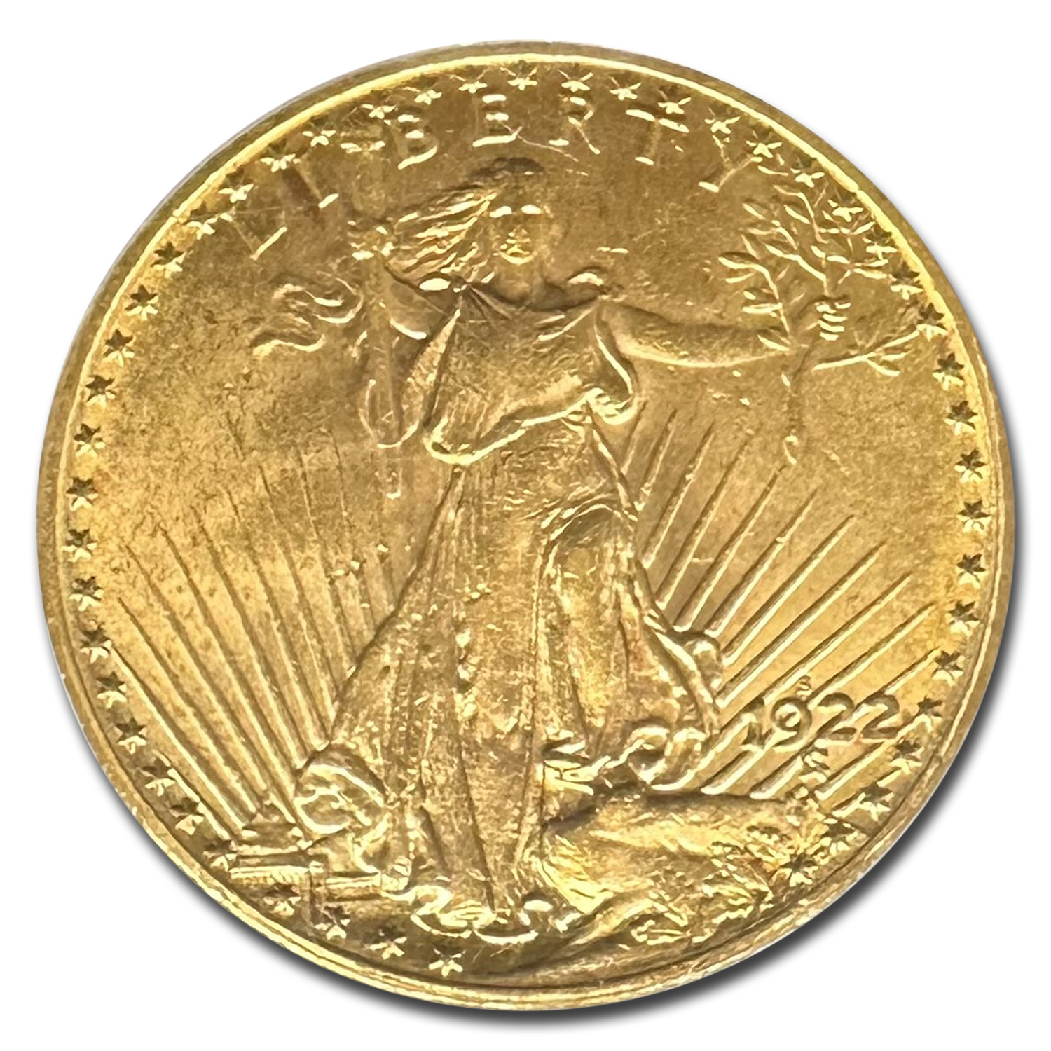 1922-S $20 St Gaudens Gold Double Eagle MS-61 PCGS (CAC)