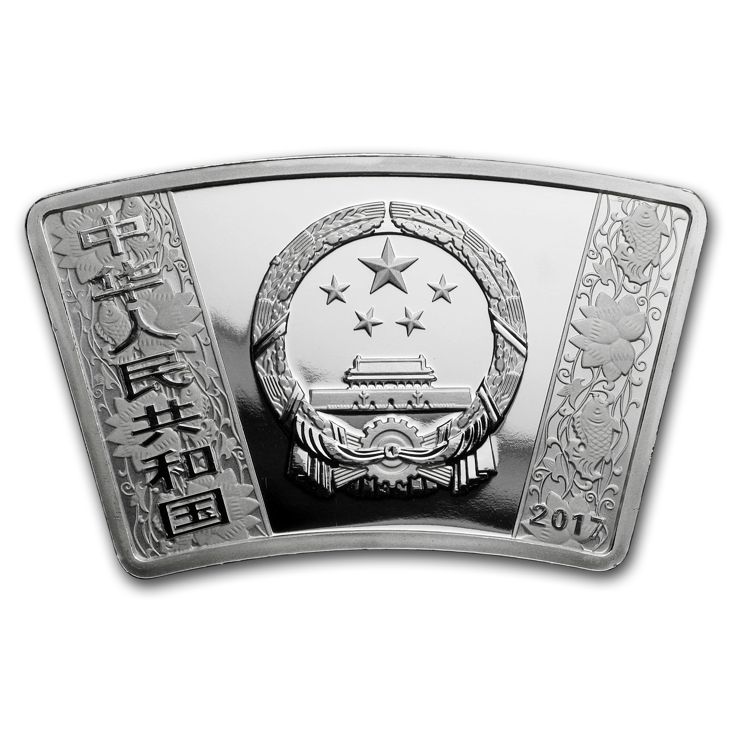 2017 China 1 oz Silver Rooster Proof Fan Coin (w/Box & COA)