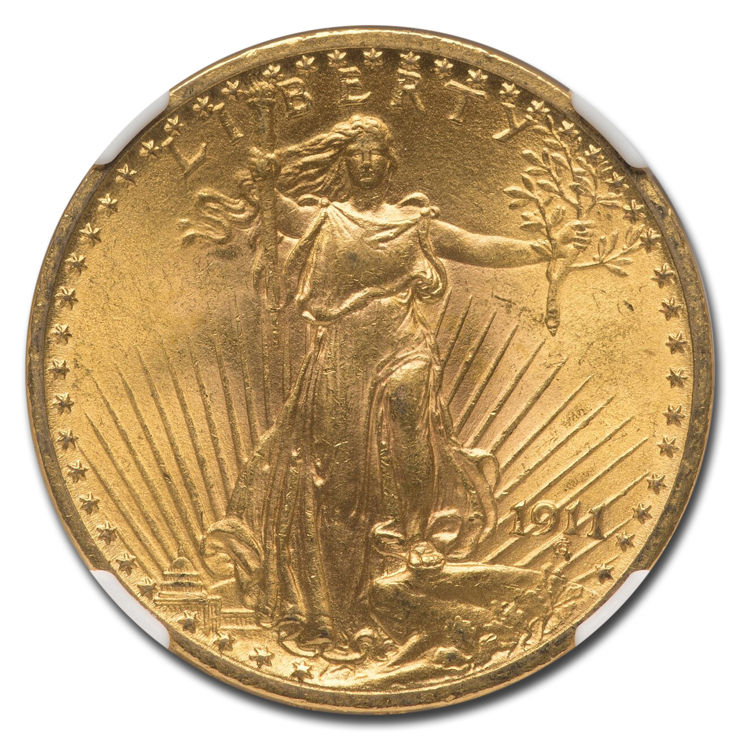 1911 $20 St Gaudens Gold Double Eagle MS-64 NGC