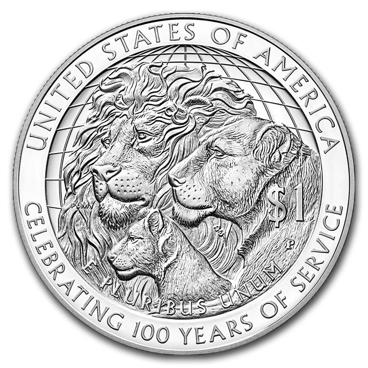 2017-P Lions Club International Silver BU (Box & COA)