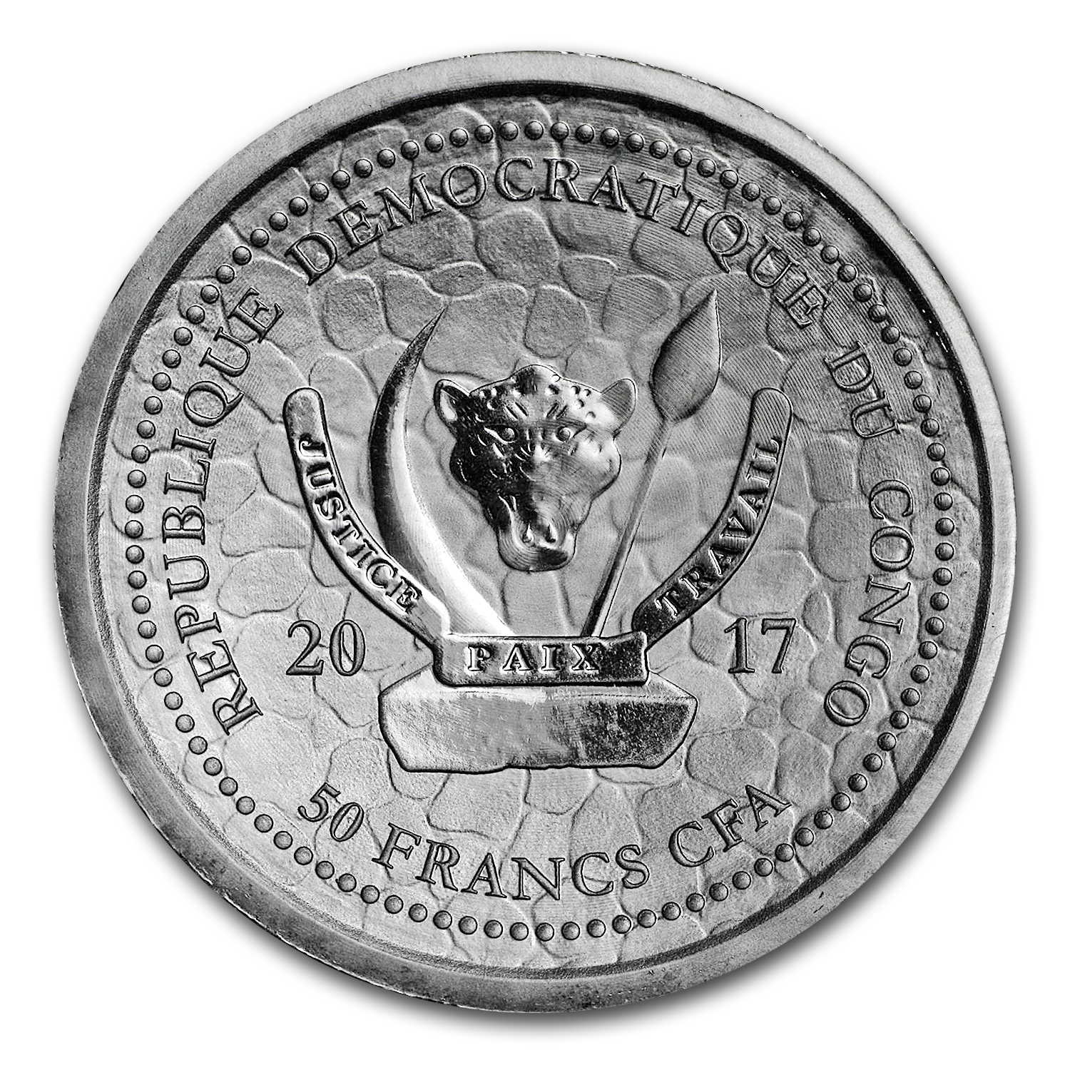 2017 Democratic Republic of Congo 100 gram Silver Water Buffalo
