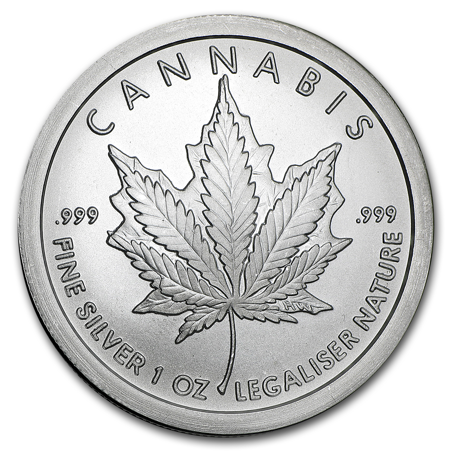 2017 1 oz Silver Shield Round - Cannabis
