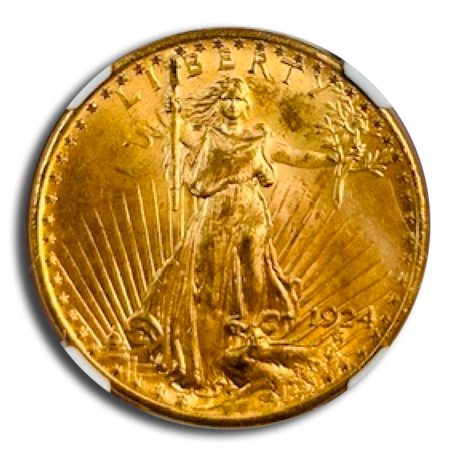 1924 $20 St Gaudens Gold Double Eagle MS-65 NGC