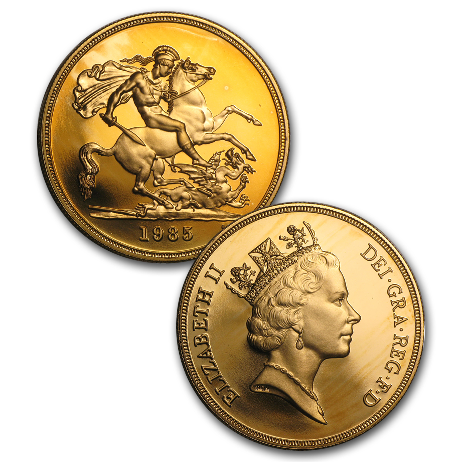 1985 Great Britain 4-Coin Gold Sovereign Proof Set