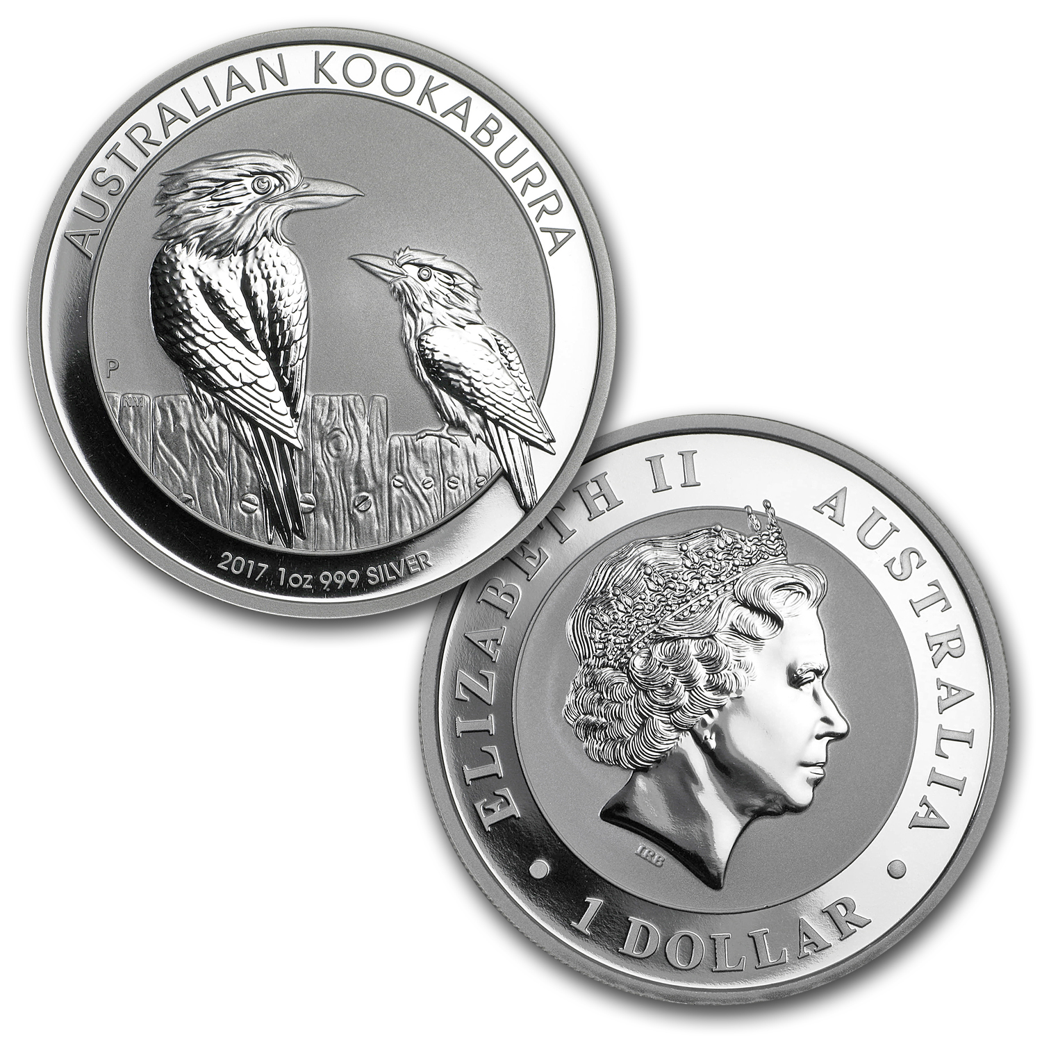 2017 Australia Silver Kookaburra 2-Coin Set BU/Proof