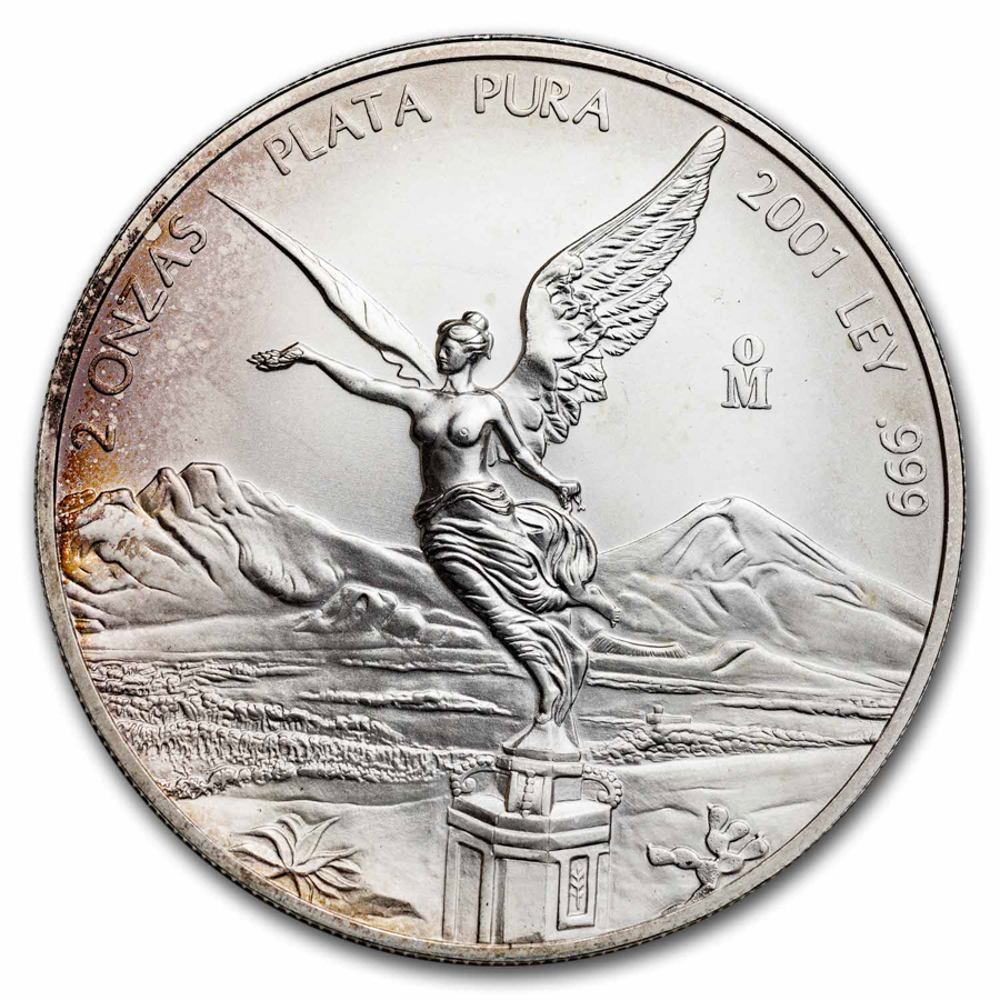 2001 Mexico 2 oz Silver Libertad BU