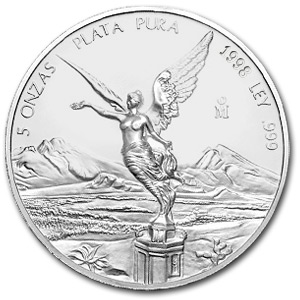 1998 Mexico 5 oz Silver Libertad BU