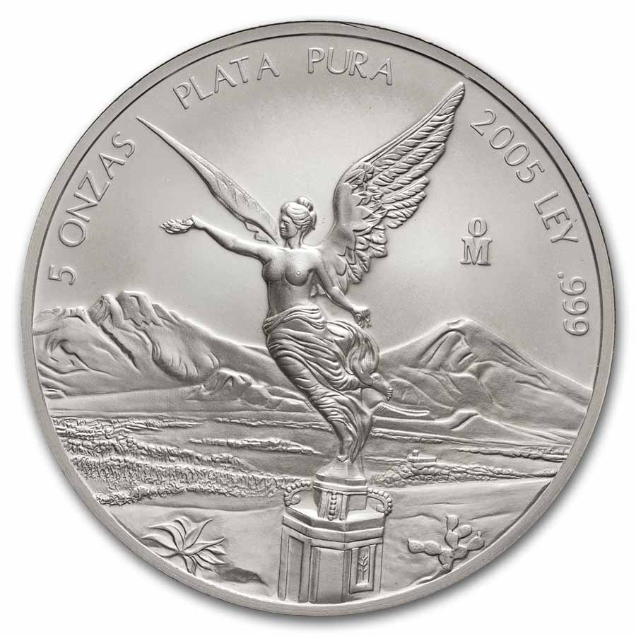 2005 Mexico 5 oz Silver Libertad BU