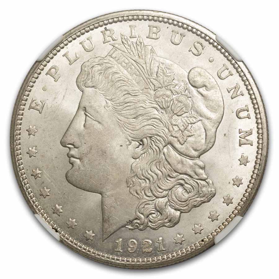 1921-D Morgan Silver Dollar MS-64 NGC