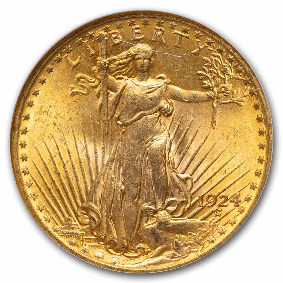 1924 $20 St Gaudens Gold Double Eagle MS-63 NGC