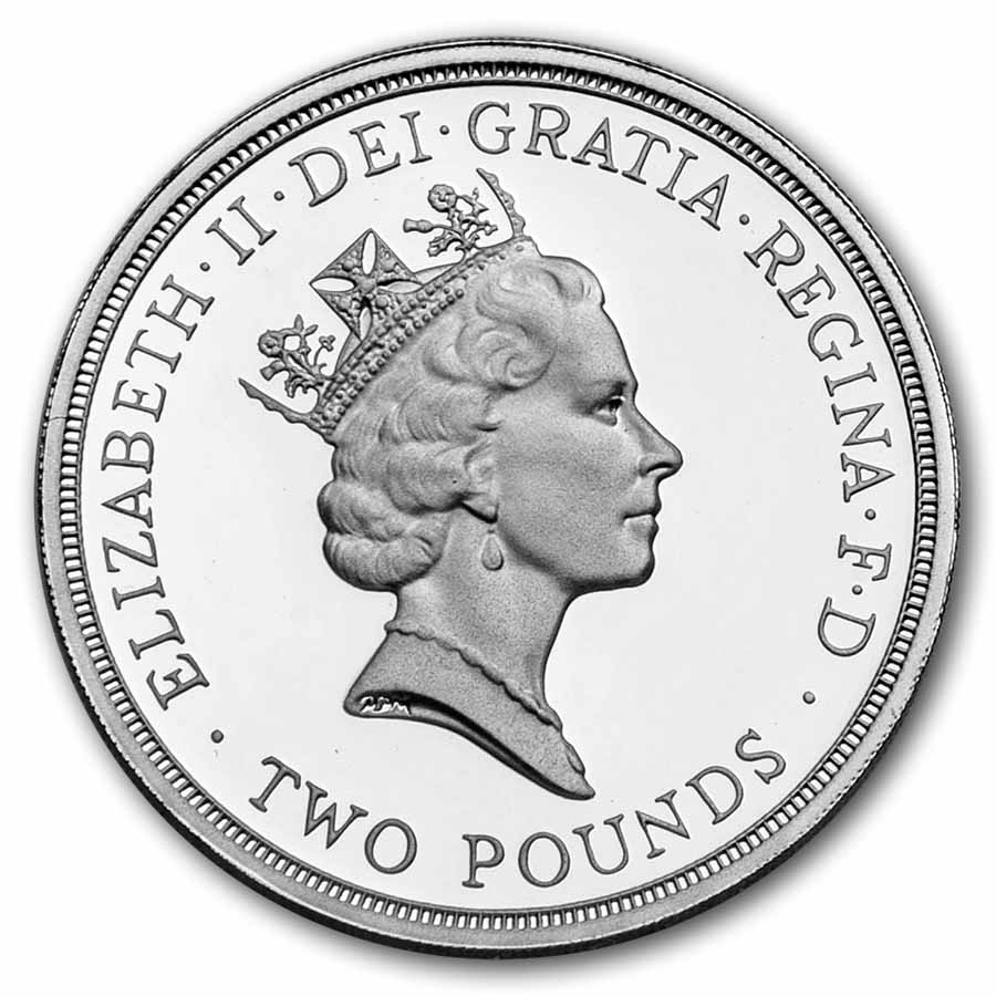 1995 Great Britain Silver £2 Proof (w/Box & COA)