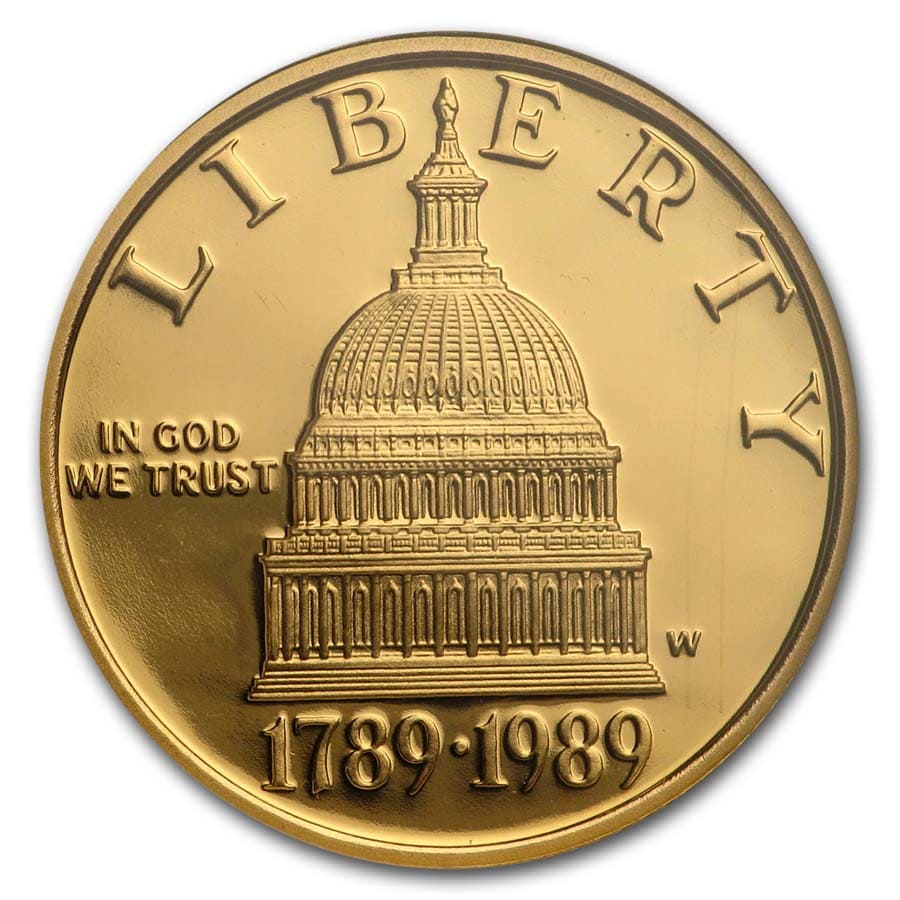 1989-W Gold $5 Commem Congressional PF-69 NGC