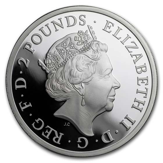 2017 GB Prf 1 oz Silver Queen's Beasts Unicorn (w/Box & COA)