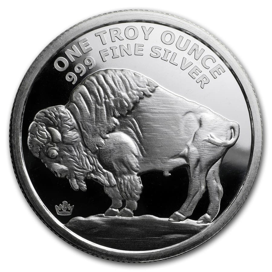 1 oz Silver High Relief Round - Buffalo