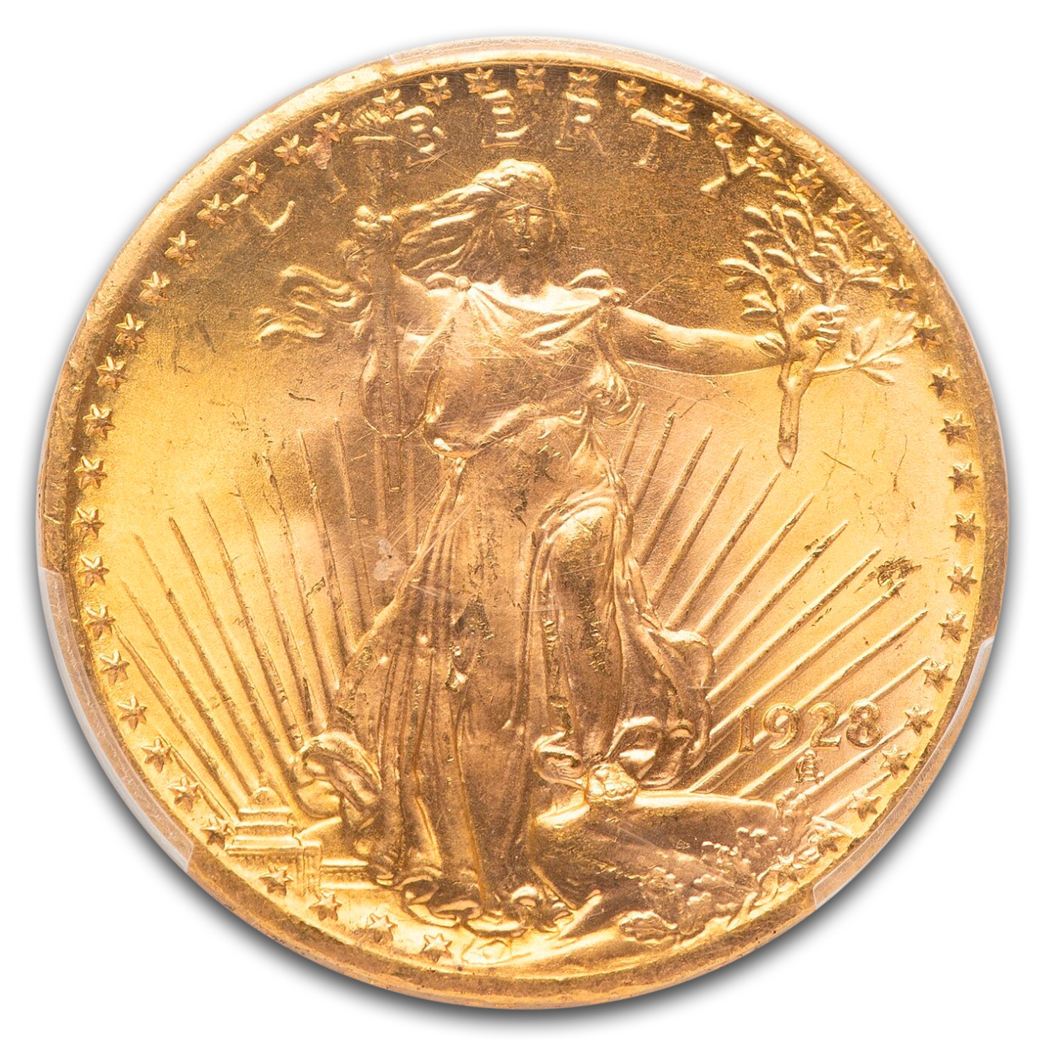 1928 $20 St Gaudens Gold Double Eagle MS-65+ PCGS