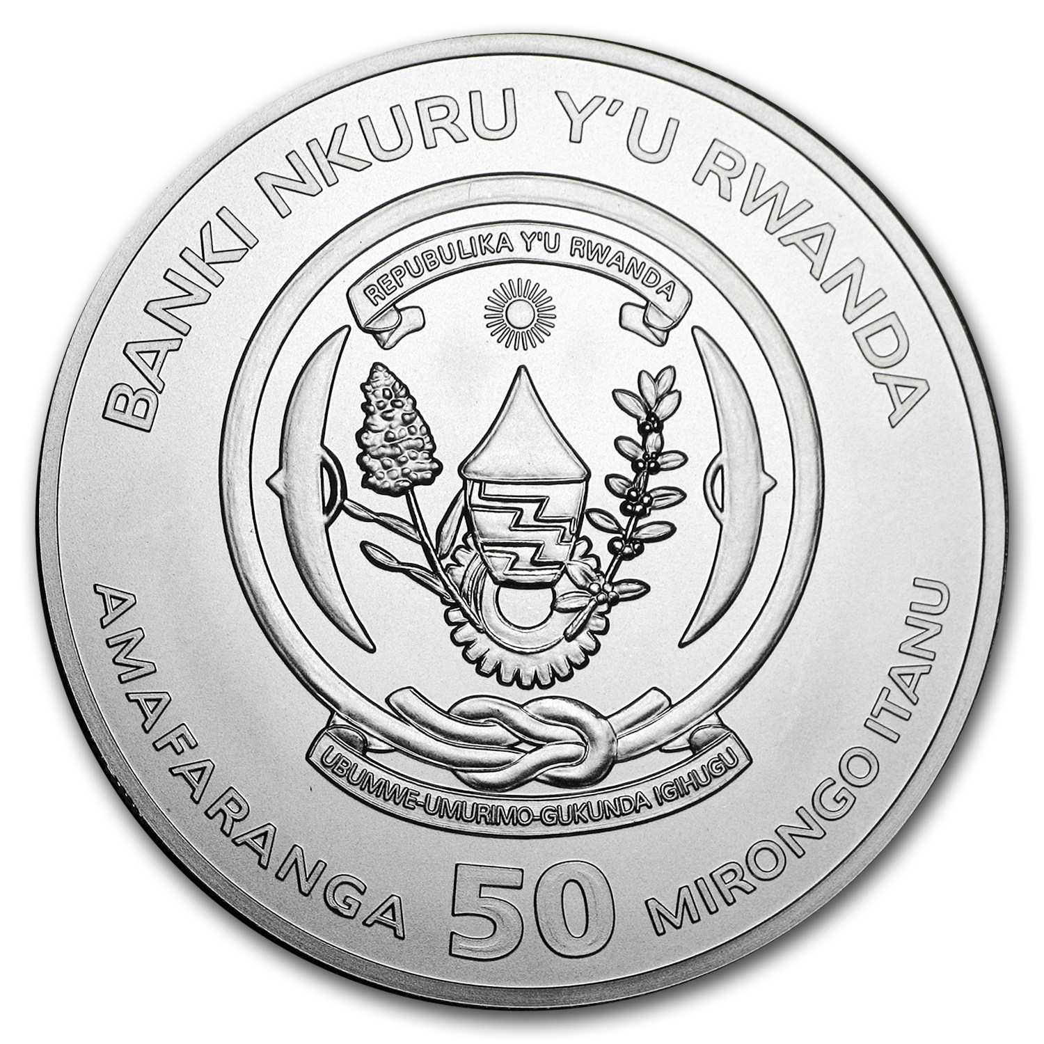 2018 Rwanda 1 oz Silver Lunar Year of the Dog BU