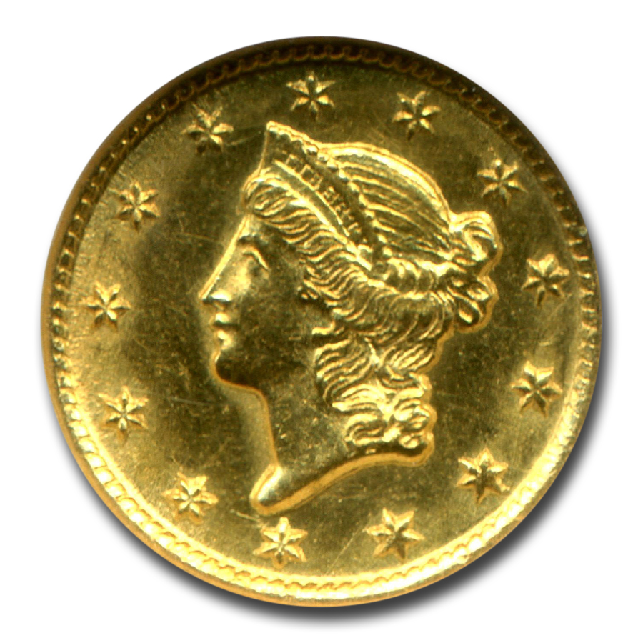 1851-C $1 Liberty Head Gold Dollar MS-61 NGC