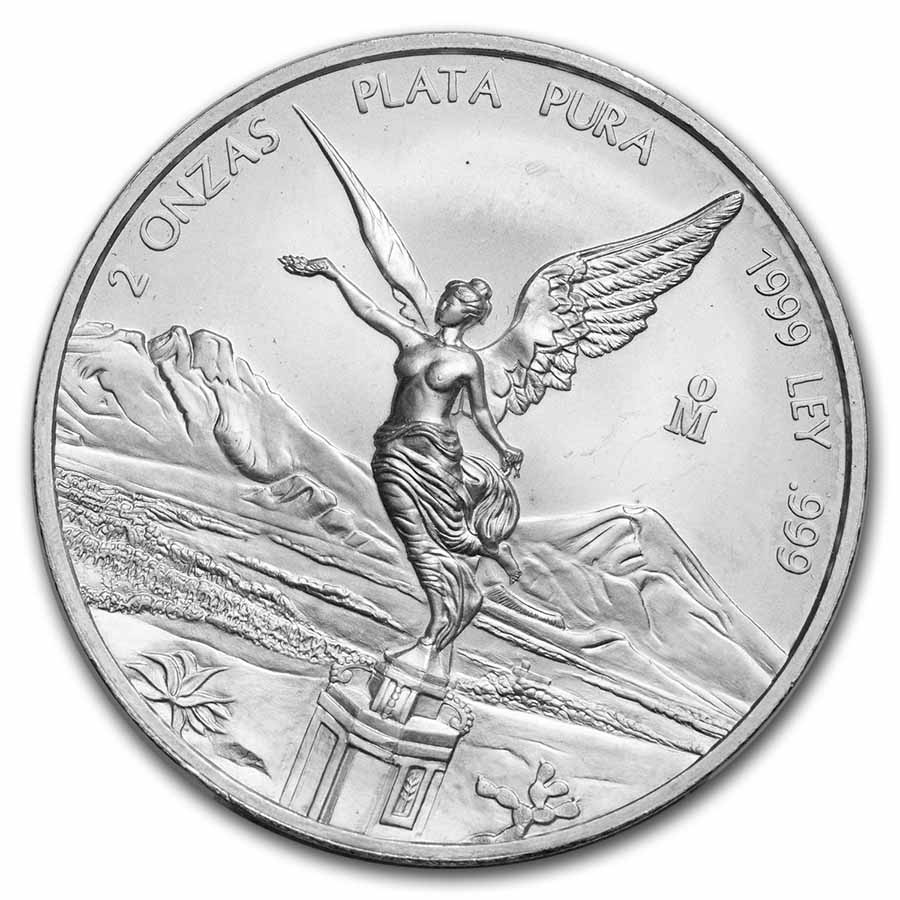 1999 Mexico 2 oz Silver Libertad BU
