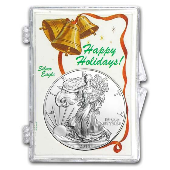 Snap-Lock Holder - Happy Holidays (Silver Eagle)