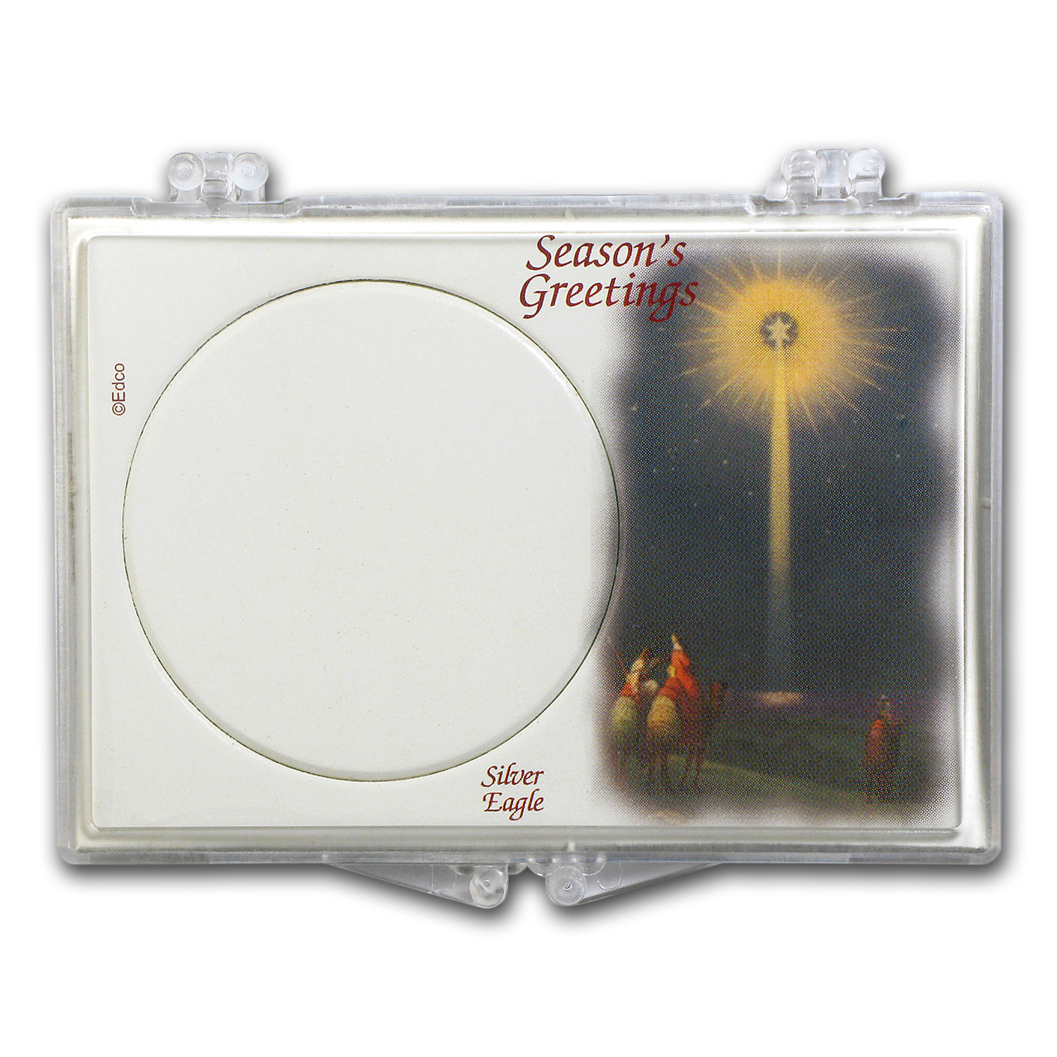 Snap-Lock Holder - Season's Greetings (Silver Eagle)