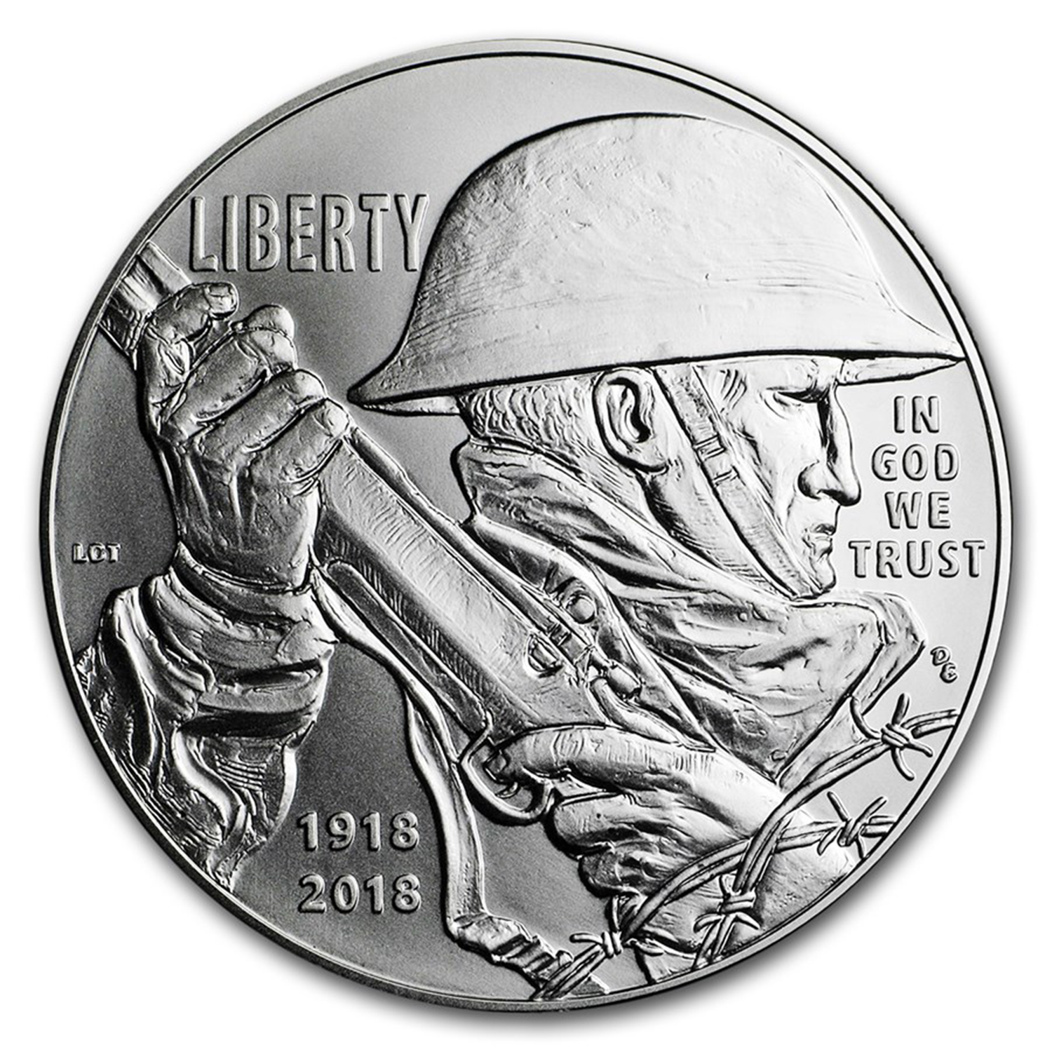 2018-P World War I Centennial Silver Dollar MS-70 PCGS (FS)