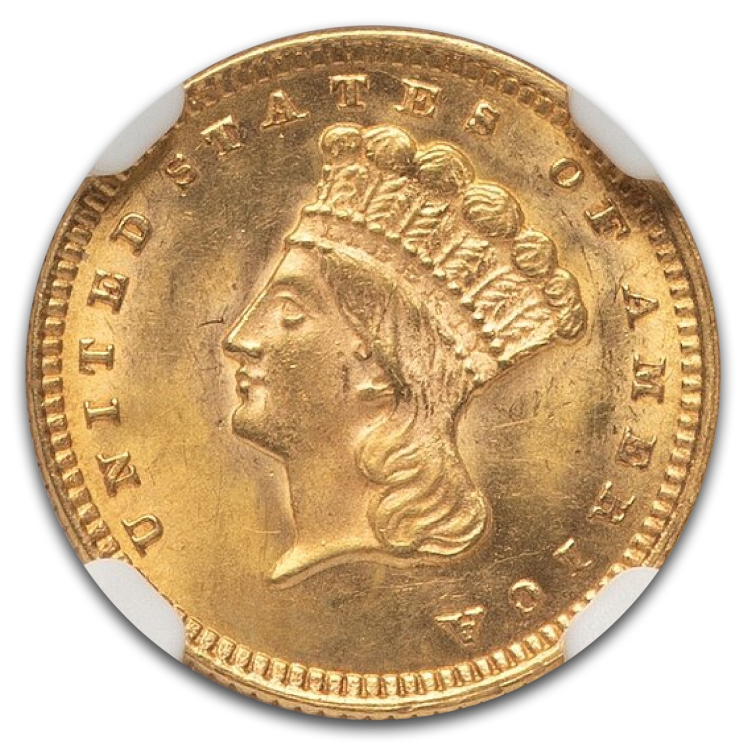 1873 $1 Liberty Head Gold MS-63 NGC (Open 3)