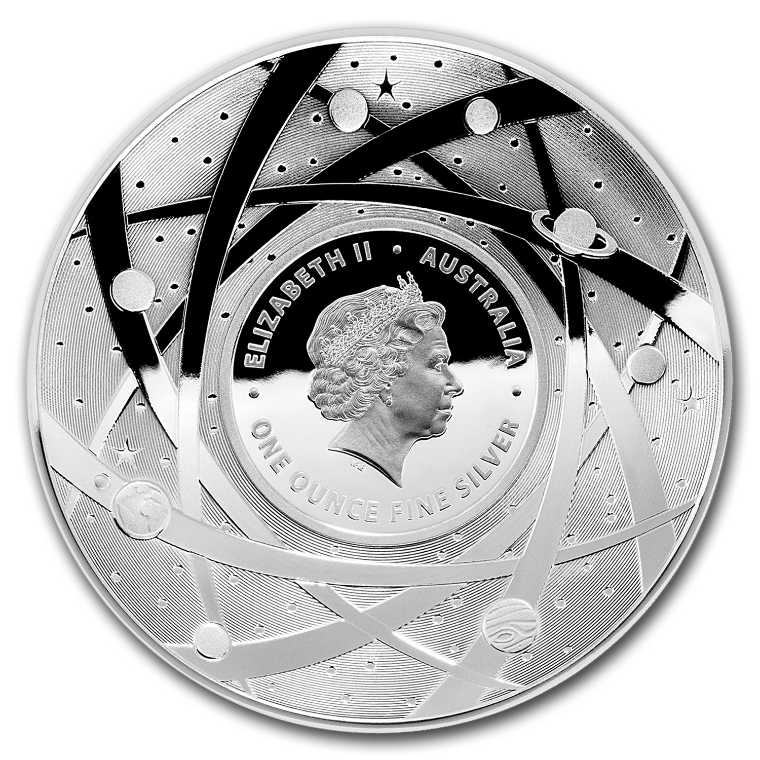 2018 Australia 1 oz Silver $5 Domed Earth and Beyond: The Earth