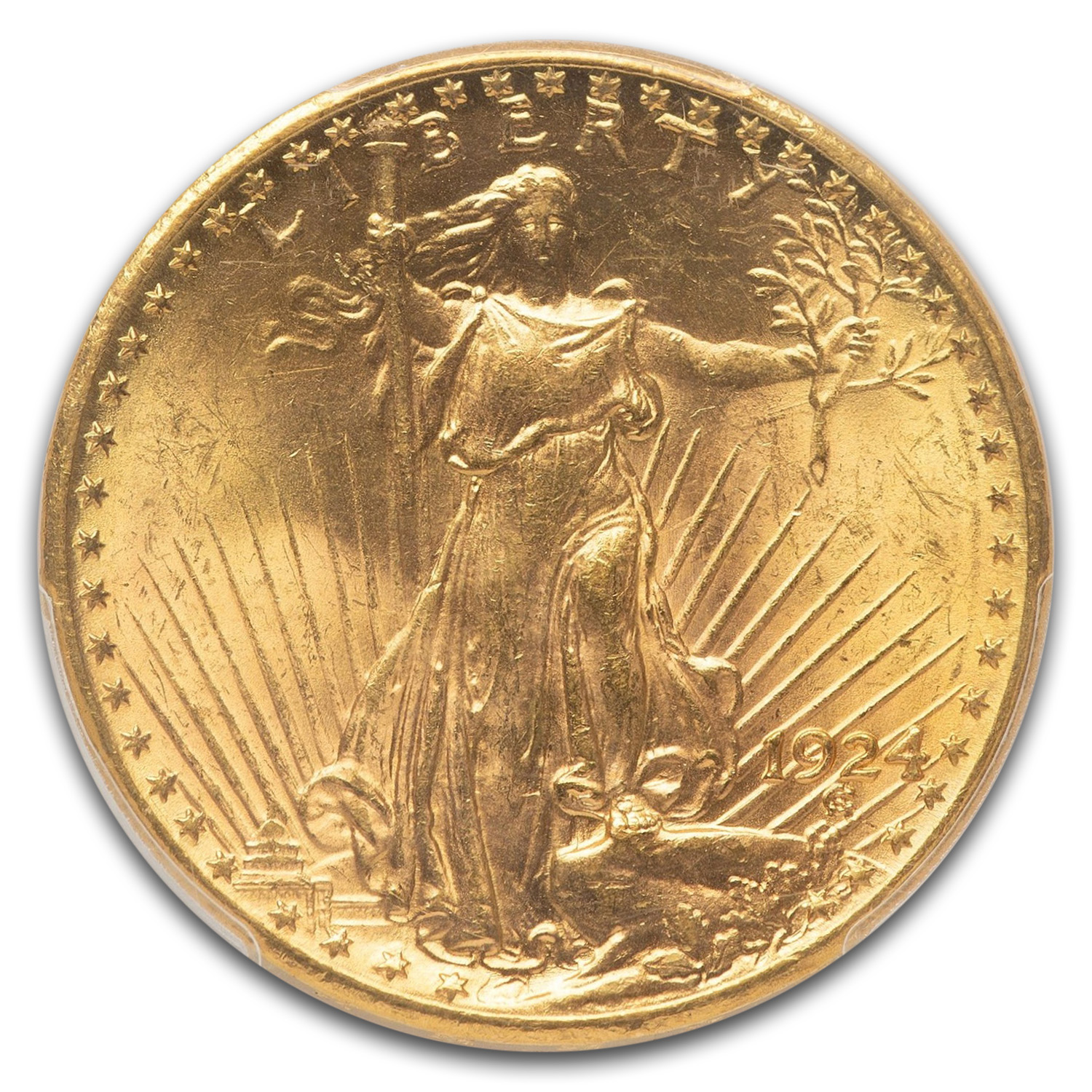 1924 $20 St Gaudens Gold Double Eagle MS-64 PCGS CAC