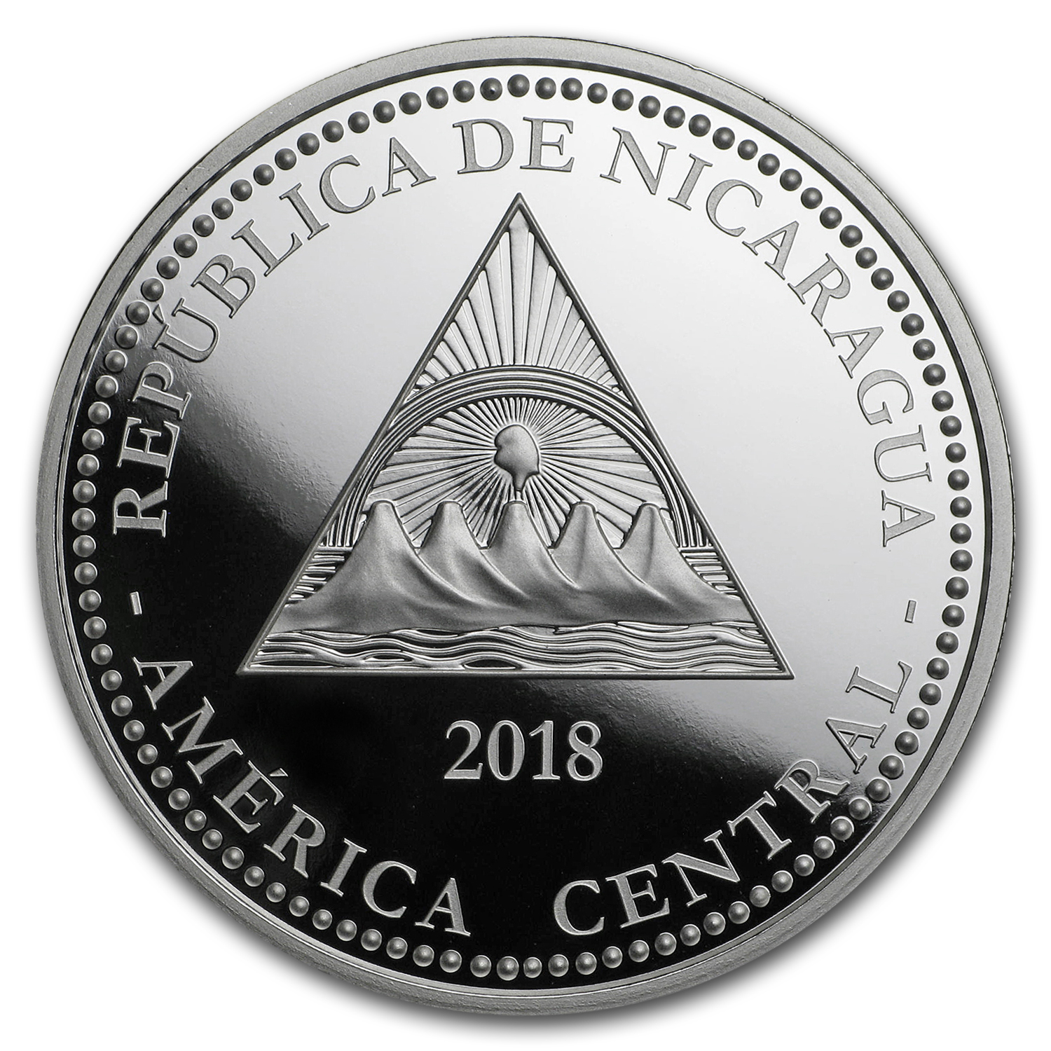 2018 Nicaragua 1 oz Silver 100 Córdobas Wildlife: Jaguar