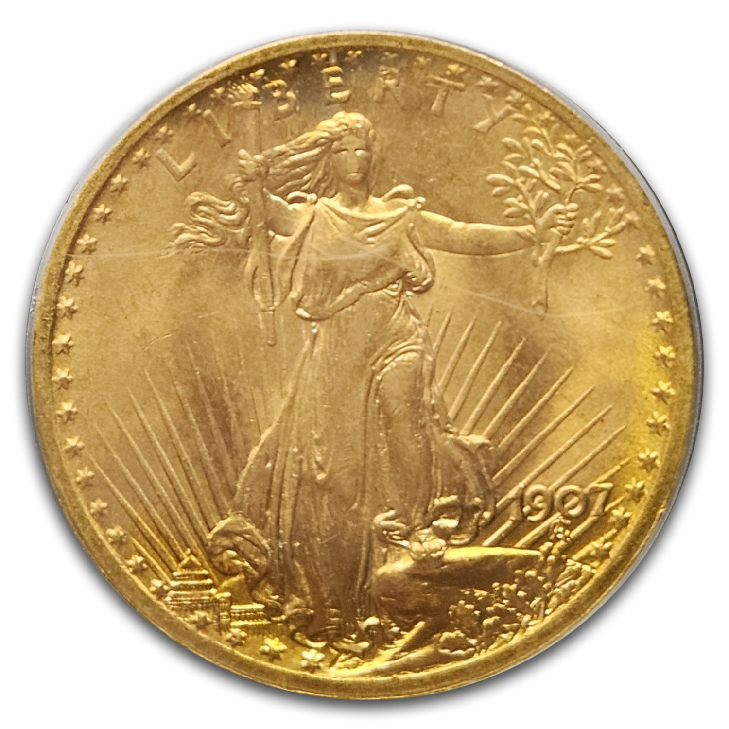 1907 $20 St Gaudens Gold Double Eagle MS-65 PCGS