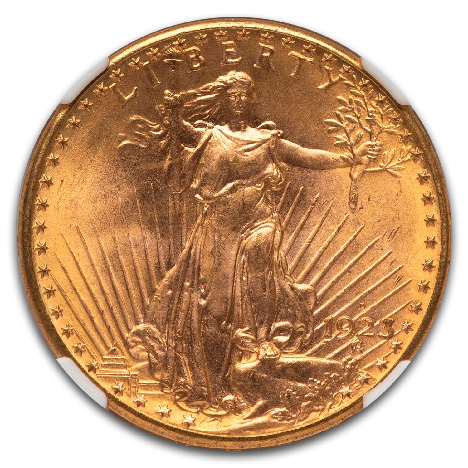 1923-D $20 St Gaudens Gold Double Eagle MS-66+ NGC
